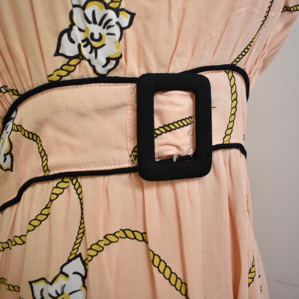 Shakuhachi Size 8 | Mini Vintage Going Out Print Women’s  Belt Dress - Picture 6 of 9